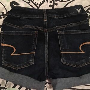 AEO jean shorts dark wash
